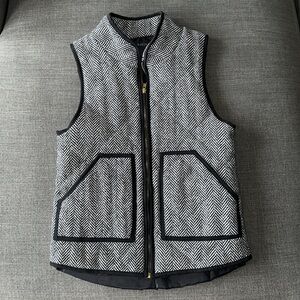 Black and white vest